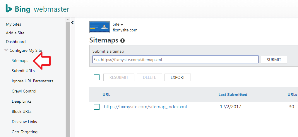 Bing Webmaster