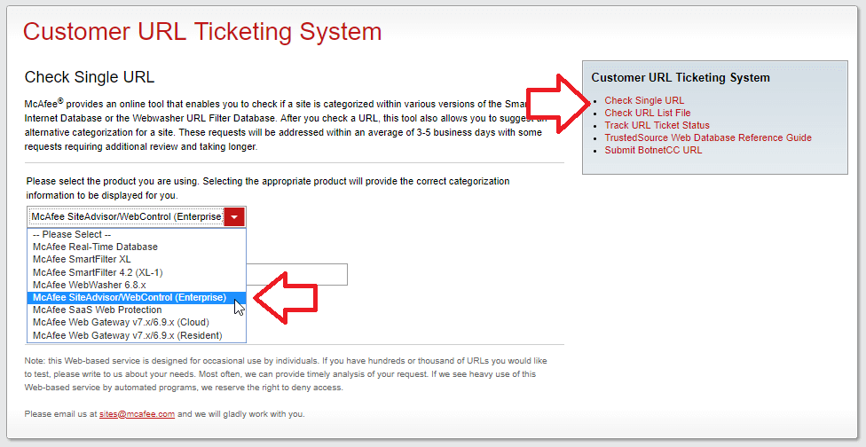 McAfee - Blacklist removal I