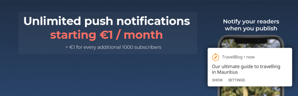unlimited paid push notifications