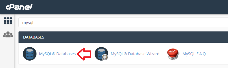cPanel MySQL database