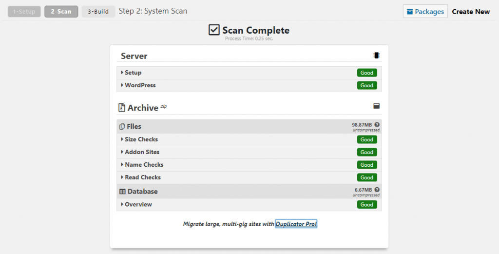 Duplicator Admin