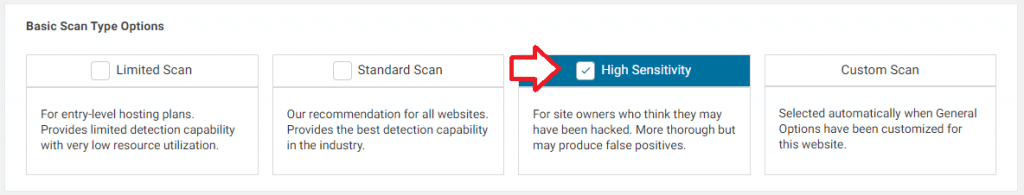 High Sensitivity Scan