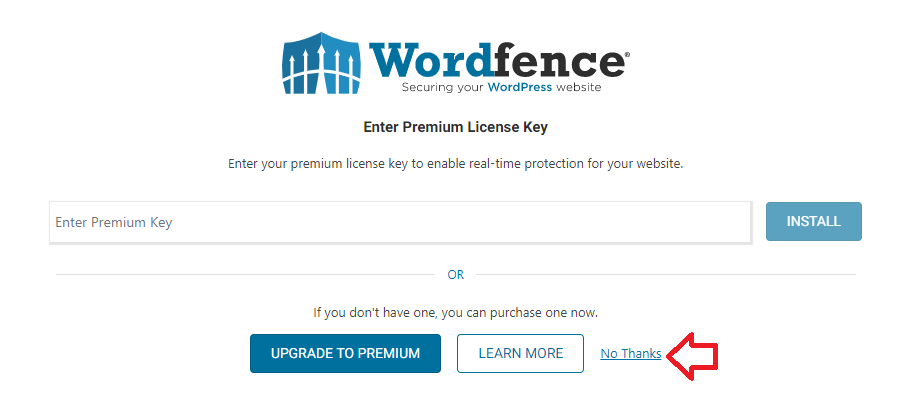 Installing WordFence - Step 3