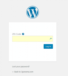 Two-factor authentication on the WP login page