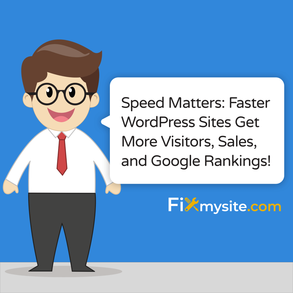 Speed matters - Faster Wordpress sites get more visitors, sales and google rankings
