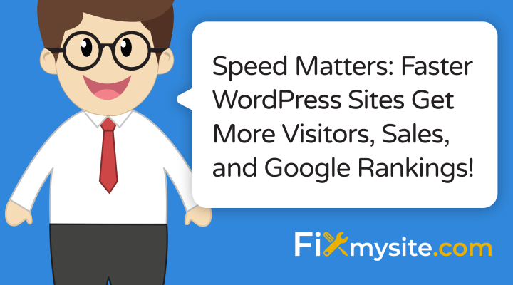 Speed matters - Faster Wordpress sites get more visitors, sales and google rankings