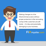 Making Changes to a live WooCommerce store without proper protection