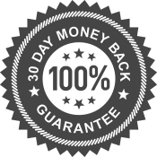 100% 30 day money back guarantee