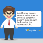 A 404 error occurs when a visitor tries to access a page that doesn’t exist or can’t be found at the requested URL.