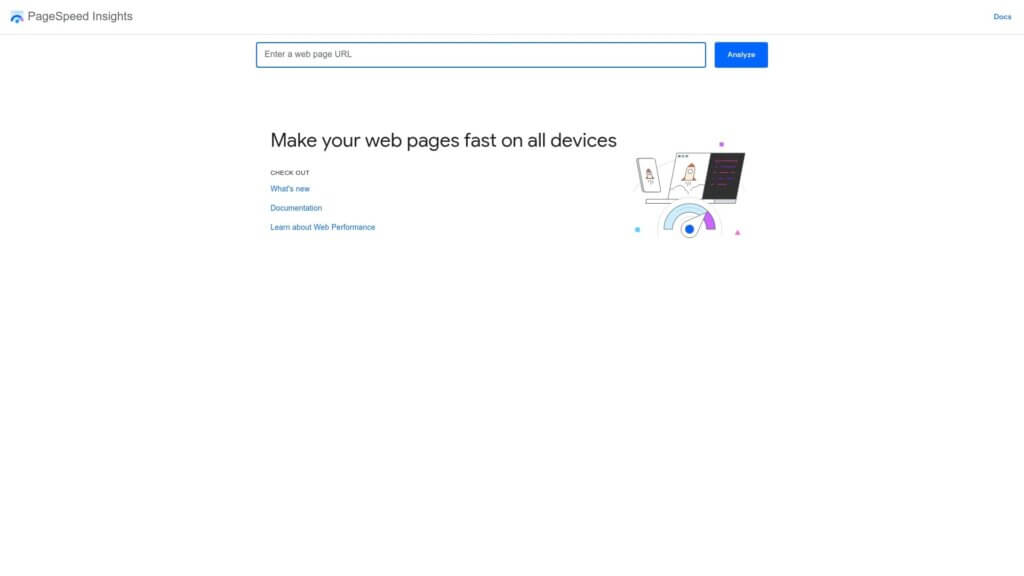 Screenshot of https://pagespeed.web.dev