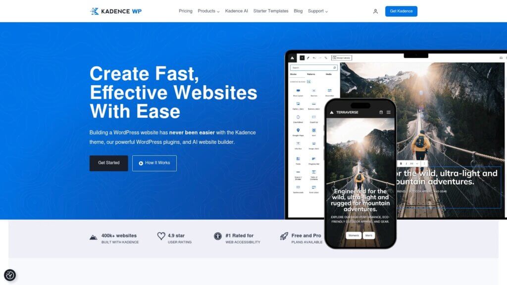 Screenshot of https://kadencewp.com