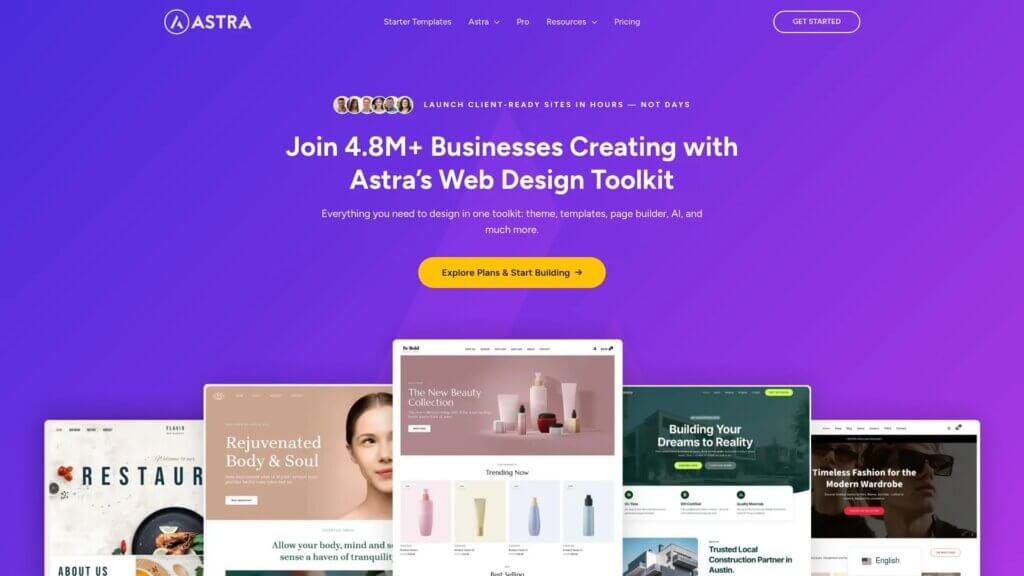 Screenshot of https://wpastra.com