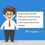 Broken links hurt SEO, make your site look poorly maintained, and drive visitors away before they engage